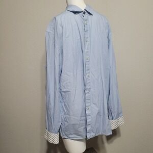 Ted Baker London size 7 Polo Button front shirt top Men geometric